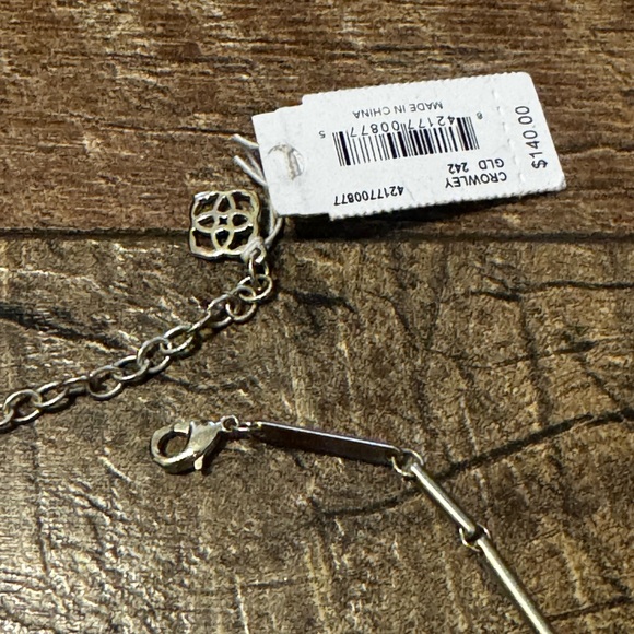 Kendra Scott Gold Lariat Crowley Necklace NWT - Picture 5 of 7